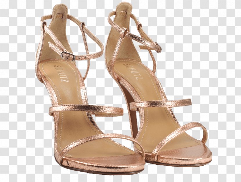 Sandal High-heeled Shoe Party Bronze - Beige Transparent PNG