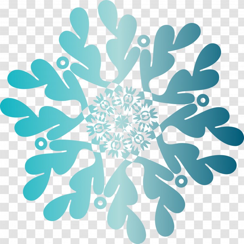 Blue Aqua Turquoise Teal Azure - Snowflakes Transparent PNG