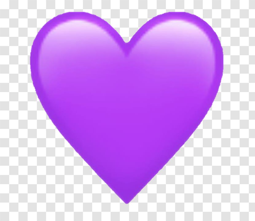 Emoji Purple Heart Symbol Sticker - Lilac Transparent PNG