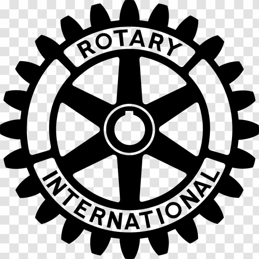 Rotary International Rotaract Club Of Elk Grove Interact Rochester - Black And White Transparent PNG