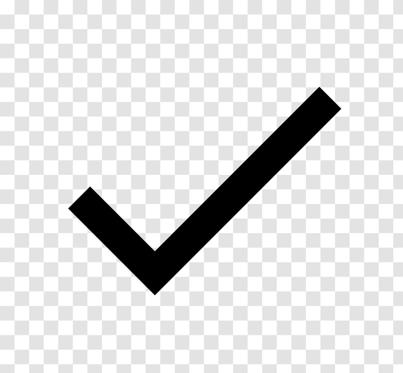 Check Mark - Black Transparent PNG