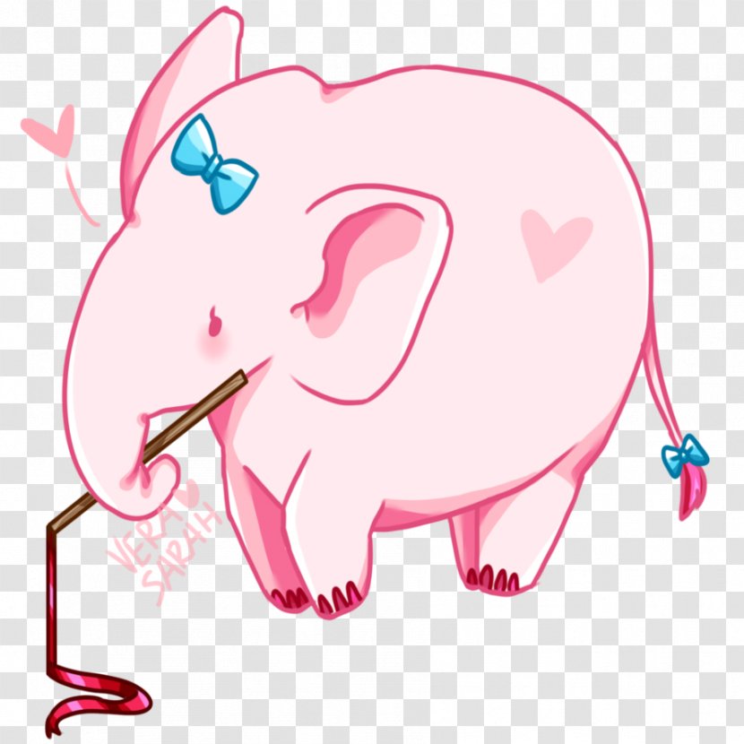 Indian Elephant Pig Tooth Clip Art - Watercolor - Love Transparent PNG
