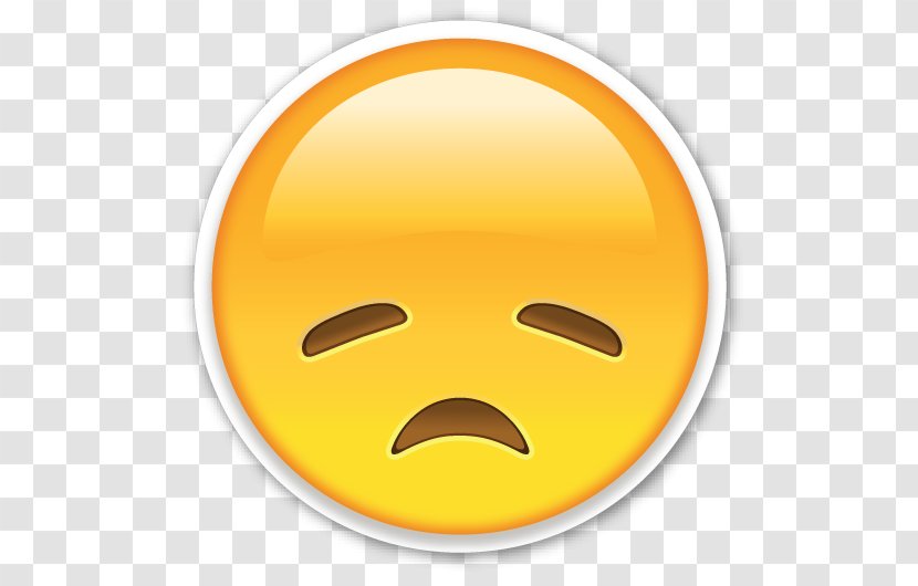 Emoji Emoticon Clip Art - Apple Color - Sad Transparent PNG