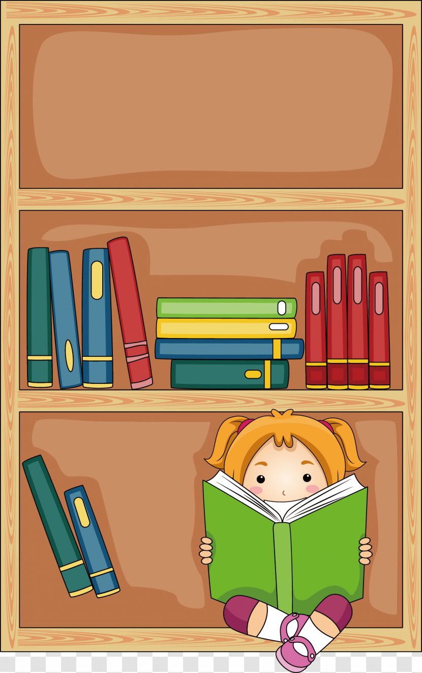 Child Public Library Librarian Reading - Frame - Children 's Books Transparent PNG