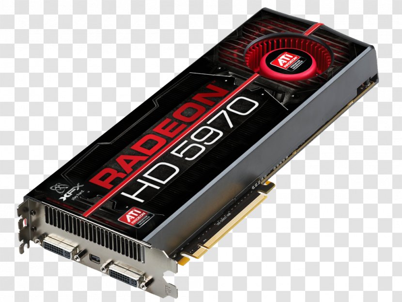 Graphics Cards & Video Adapters ATI Radeon HD 5970 XFX 5000 Series - Advanced Micro Devices - Io Card Transparent PNG