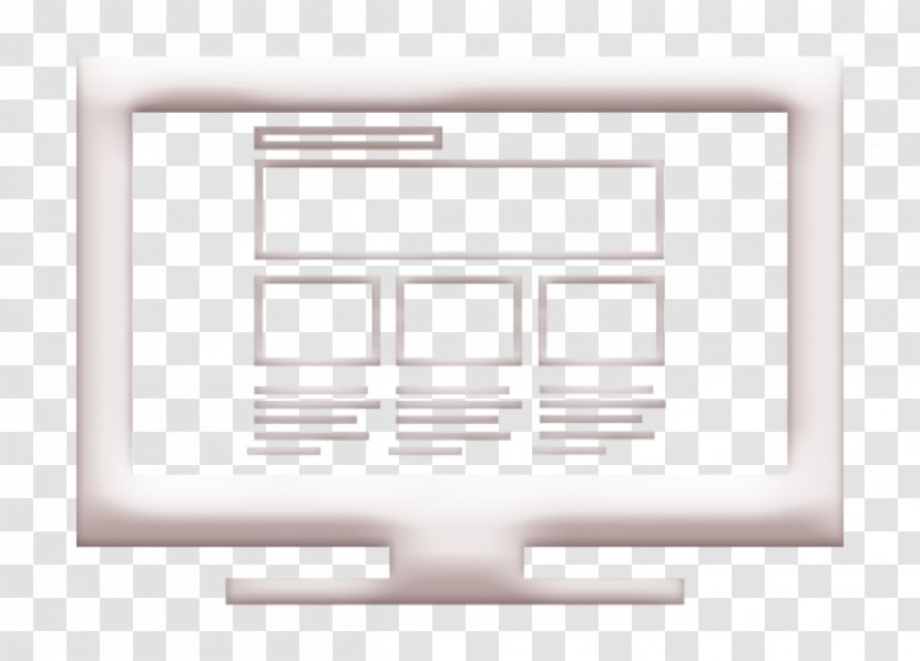 Modern Screen Icon Monitor Responsive Website Design On - Symmetry Blackandwhite Transparent PNG