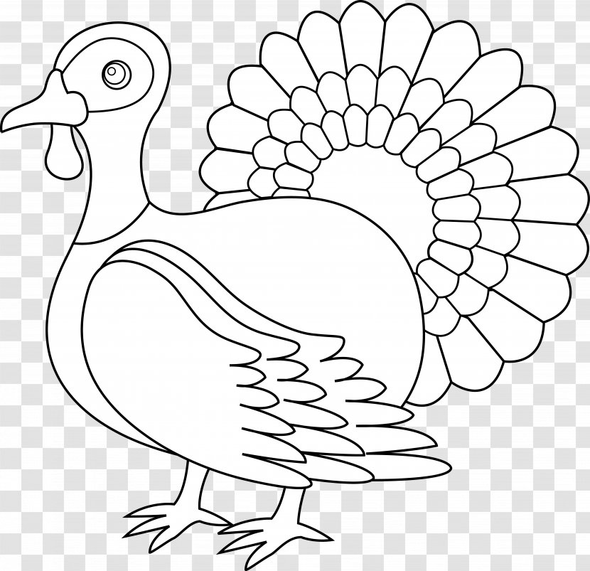 Black Turkey And White Meat Clip Art - Line Transparent PNG