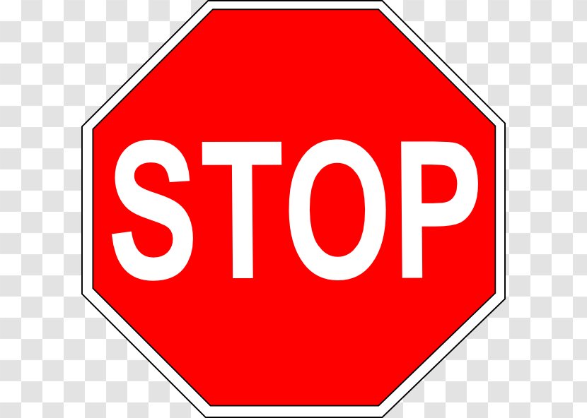 Stop Sign Traffic Clip Art - Red - Free Printable Transparent PNG