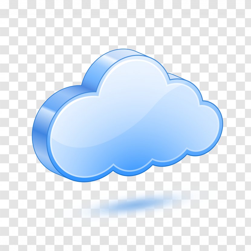 Cloud Computing Storage Infrastructure As A Service - Blue Solid Clouds Transparent PNG