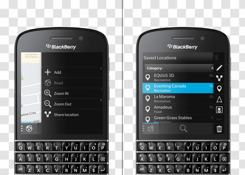 BlackBerry Z10 Telephone LTE Smartphone QWERTY - Mobile Device Transparent PNG