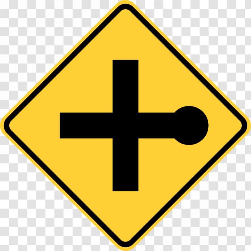 United States Traffic Sign Intersection Warning Road - Area Transparent PNG