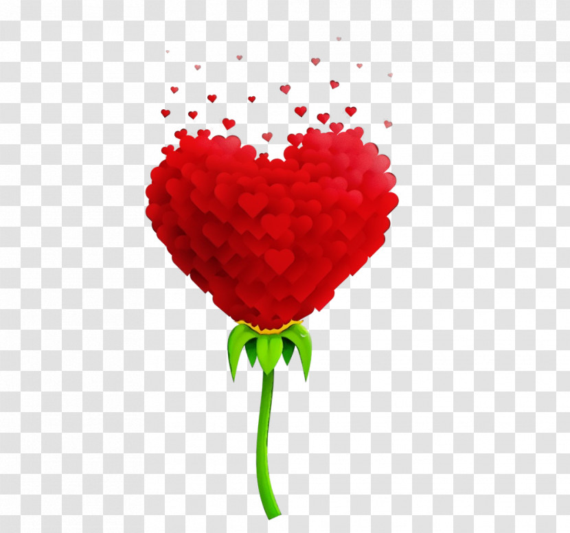 Heart Red Plant Flower Love Transparent PNG