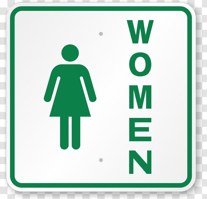 Bathroom Female Public Toilet Woman Clip Art - Unisex - Free Printable Restroom Signs Transparent PNG