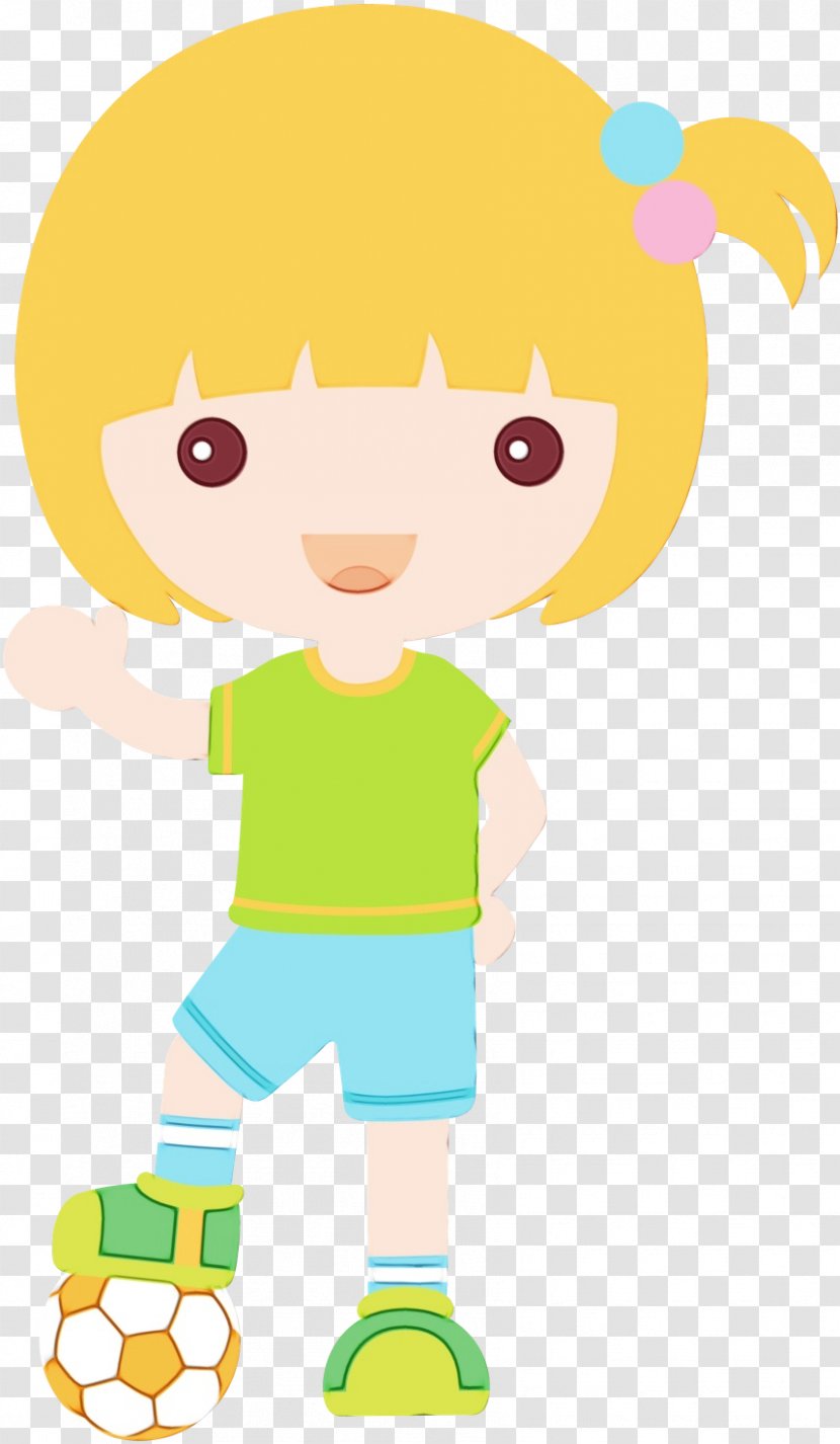 Cartoon Clip Art Yellow Child Play - Happy - Toddler Transparent PNG