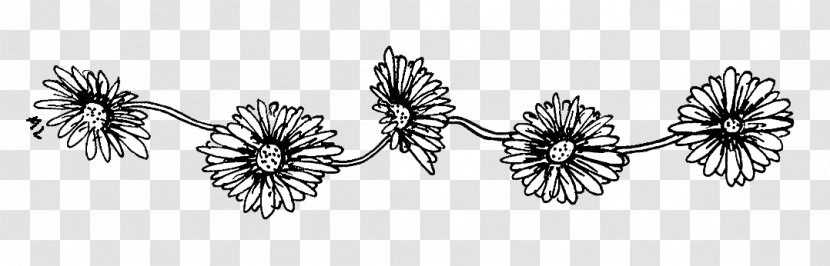 Drawing Common Daisy Chain - Body Jewelry - Girasoles Transparent PNG