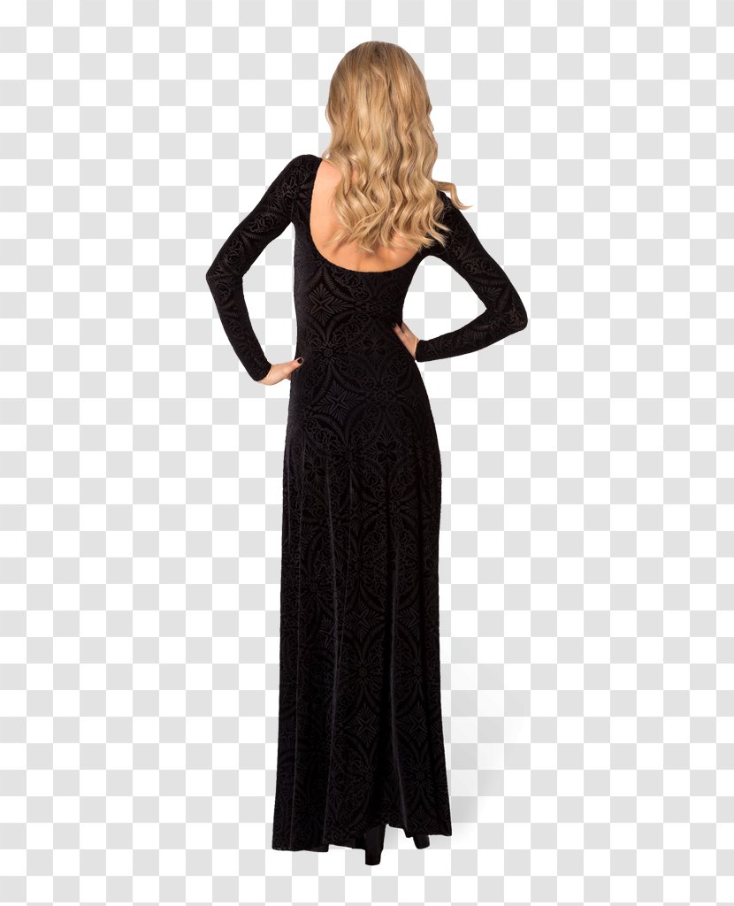 Little Black Dress Velvet Gown Sleeve - Ball Transparent PNG