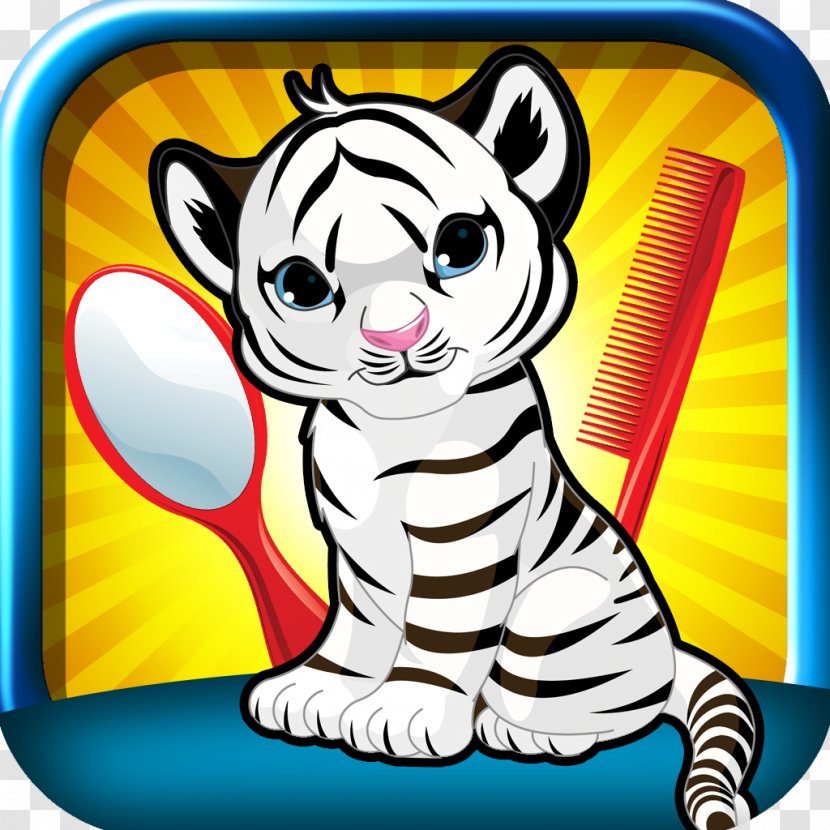White Tiger Whiskers Cat Transparent PNG