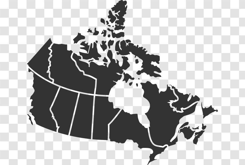 Canada Silhouette Vector Map - Royaltyfree Transparent PNG