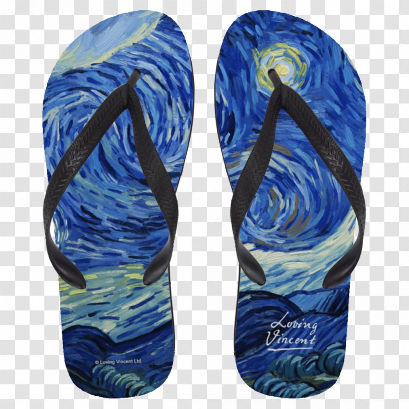 Flip-flops The Starry Night Van Gogh Museum Make A Masterpiece -- Gogh's Painting Transparent PNG
