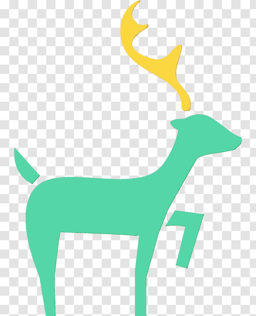 Reindeer - Green - Wildlife Transparent PNG