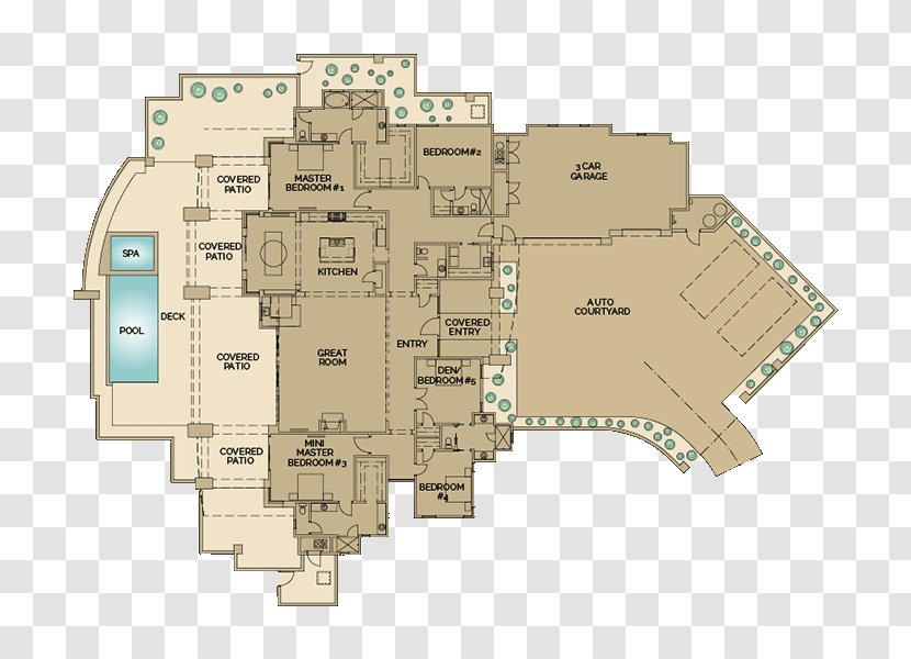 Floor Plan Desert Mountain Club House Sonoran - Arizona SKYLINE Transparent PNG