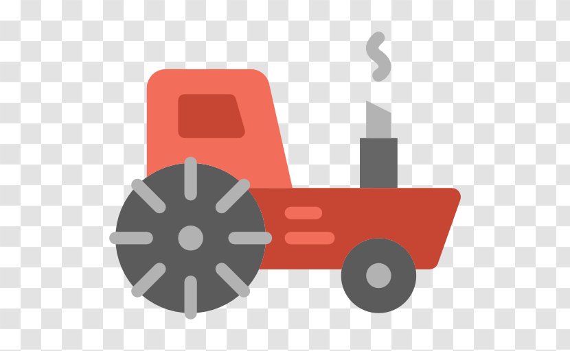 Transport Icon - Red - Tractor Transparent PNG
