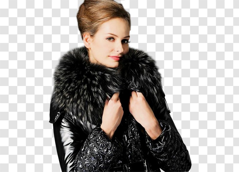 Leather Jacket Fur Clothing Model Scarf Coat - Cartoon - Silhouette Transparent PNG