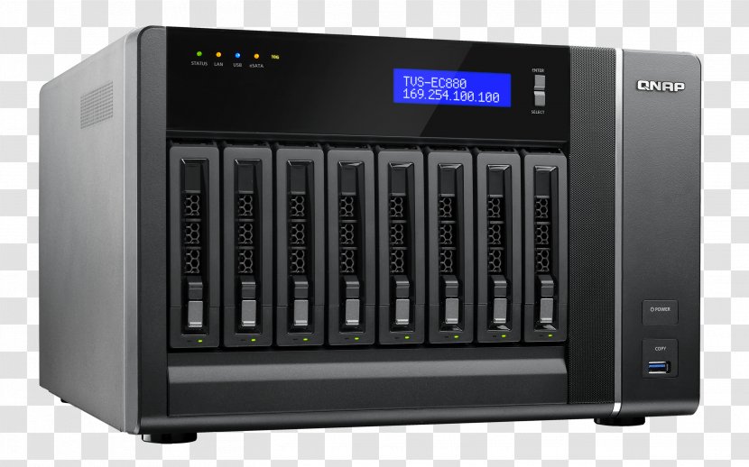 Network Storage Systems Hard Drives QNAP Systems, Inc. Video Recorder Data - Gigabit Ethernet - Server Transparent PNG