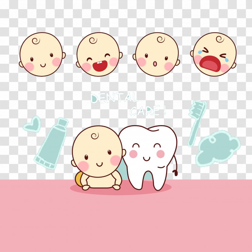 Human Tooth Dentistry Cartoon - Tree - Baby Teeth Transparent PNG