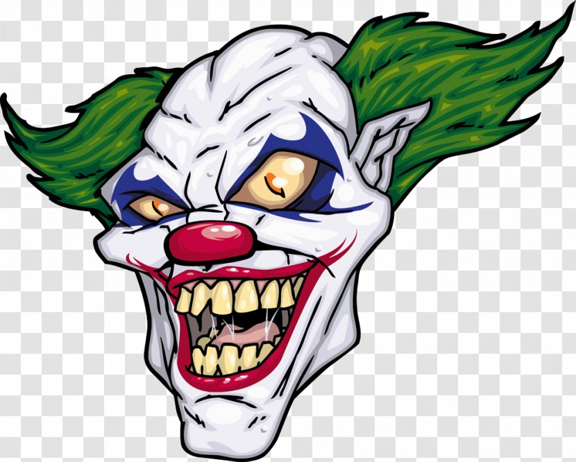 Joker Evil Clown Illustration - Circus - Horror Transparent PNG