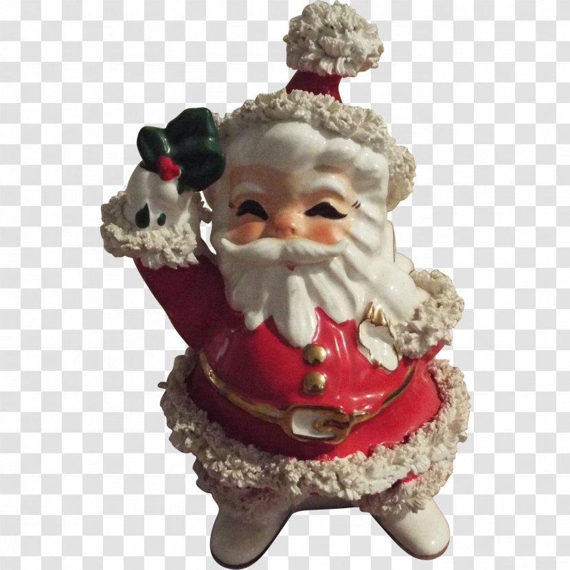 Santa Claus Christmas Ornament Decoration Figurine - Sleigh Transparent PNG