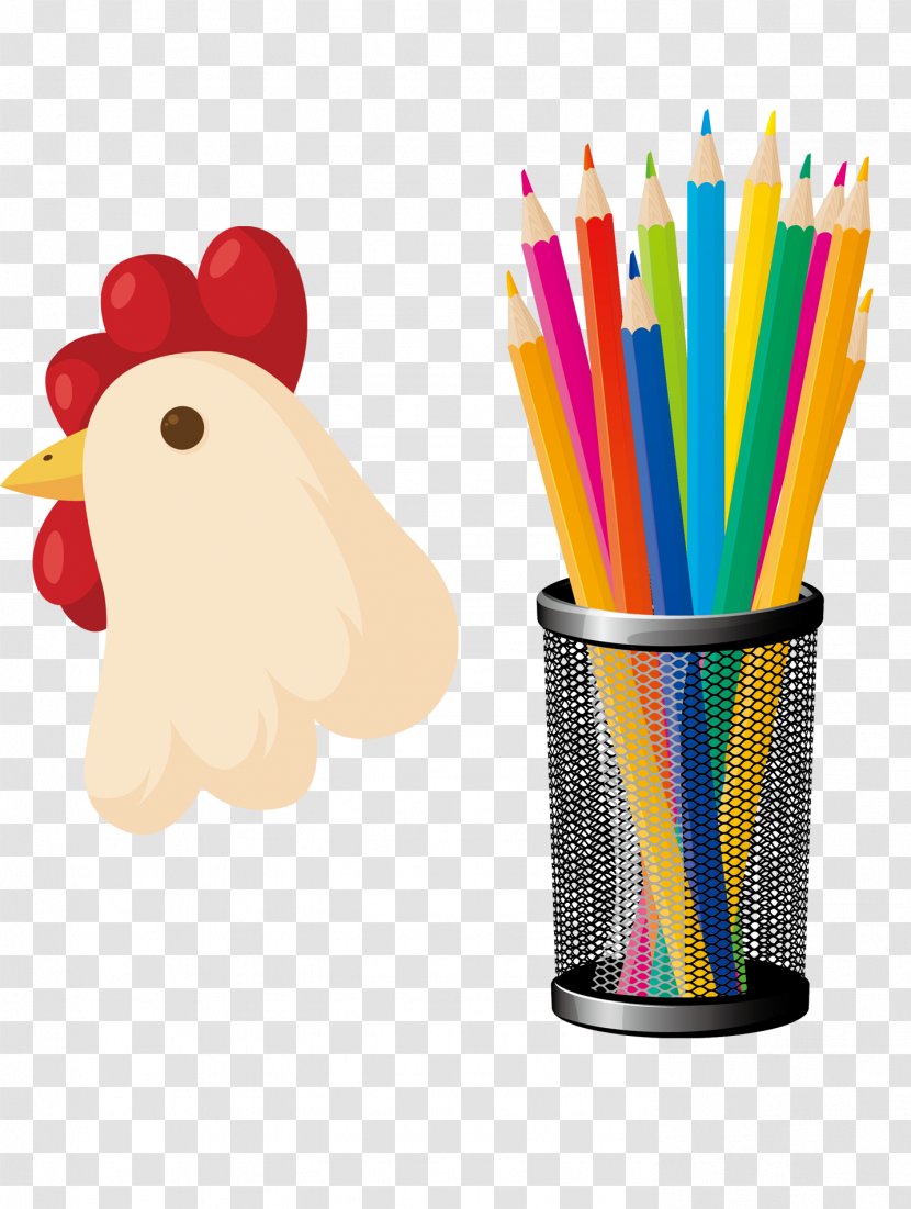 Colored Pencil Crayon Clip Art - Crayola - Head Pen Holder Transparent PNG