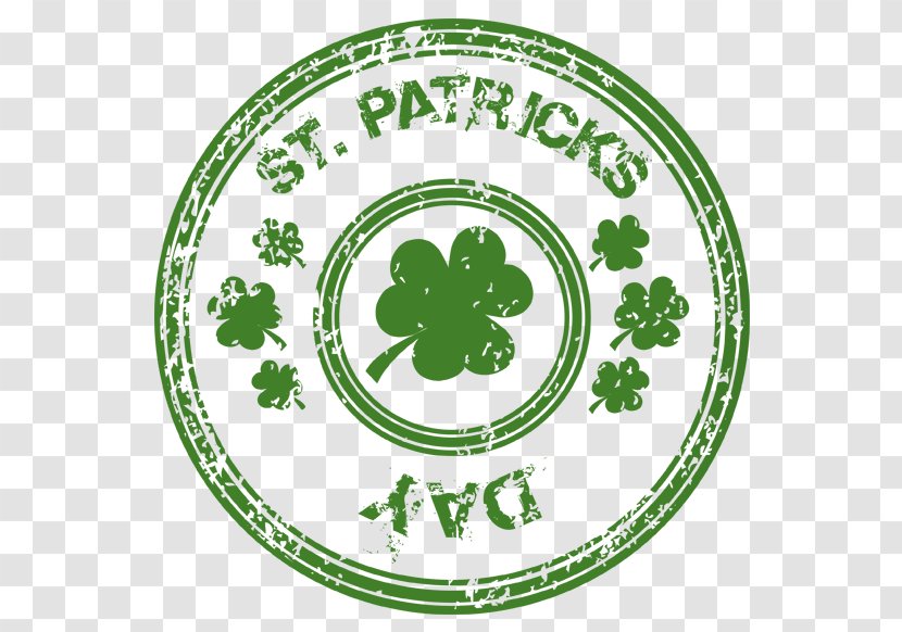 Saint Patrick's Day Shamrock Clip Art - T Shirt - St Patricks Stamp With PNG Clipart Transparent PNG