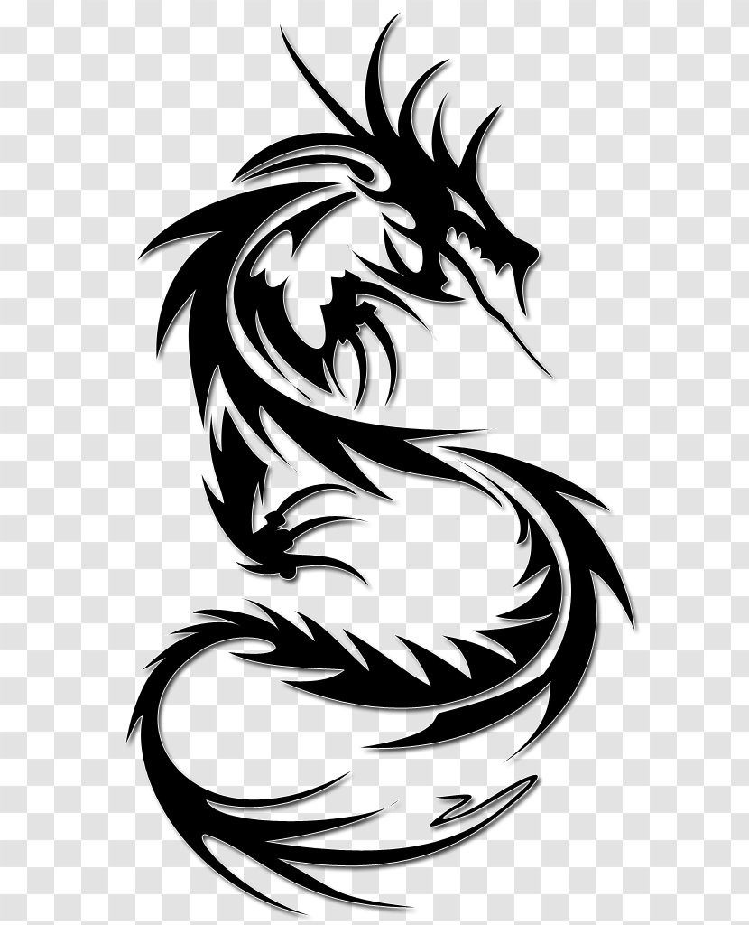 Tattoo Dragon Clip Art - Visual Arts Transparent PNG