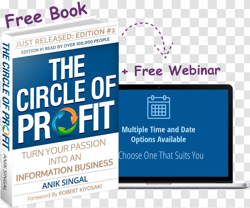 The Circle Of Profit: How To Turn Your Passion Into $1 Million Profit - Anik Singal - Edition #2: Business Entrepreneurship BookRobert Kiyosaki Transparent PNG