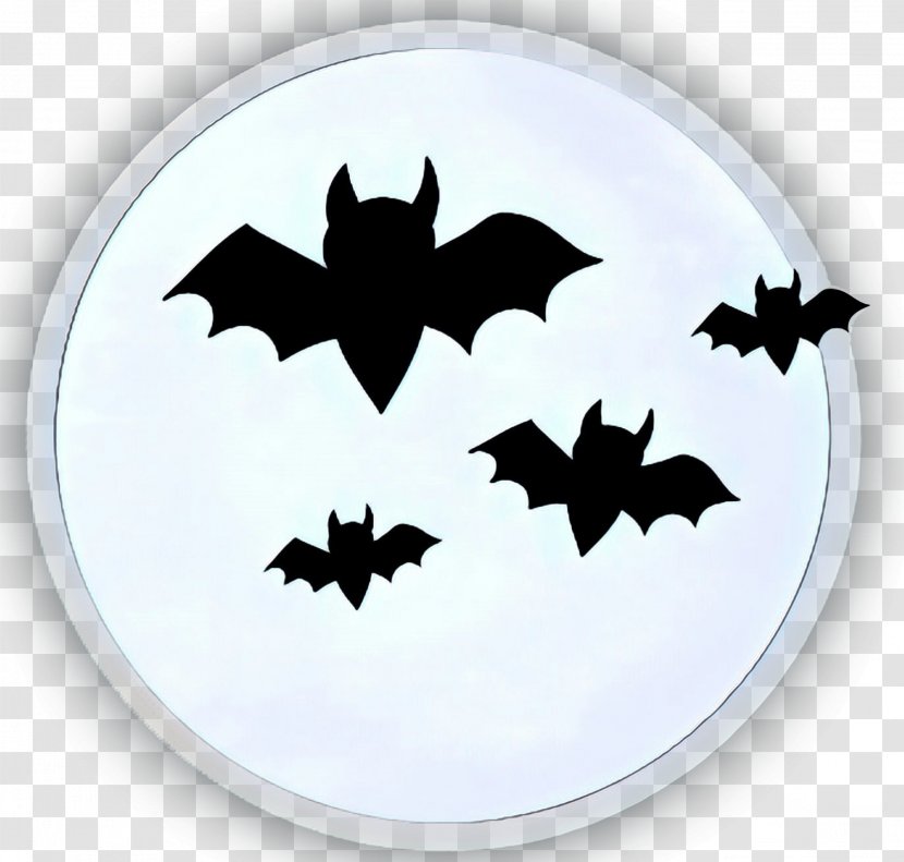 Retro Background - Bat - Blackandwhite Logo Transparent PNG