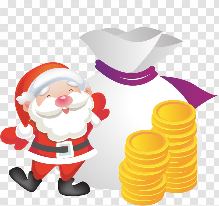Santa Claus Money Christmas Day Wish List - Funny Shopping Transparent PNG