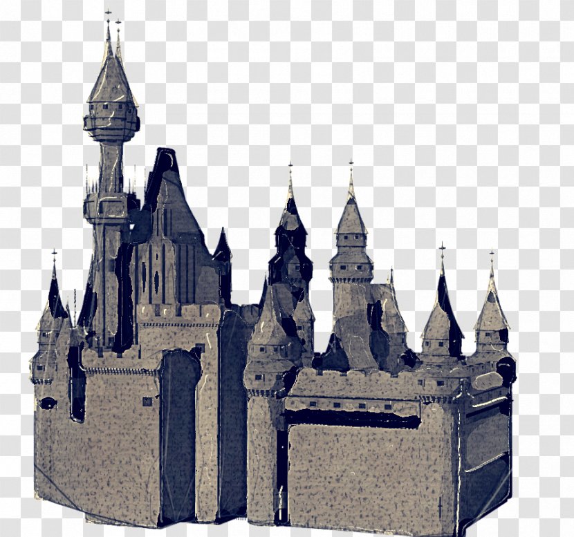 Landmark Medieval Architecture Steeple Spire Castle - Building - Place Of Worship Transparent PNG