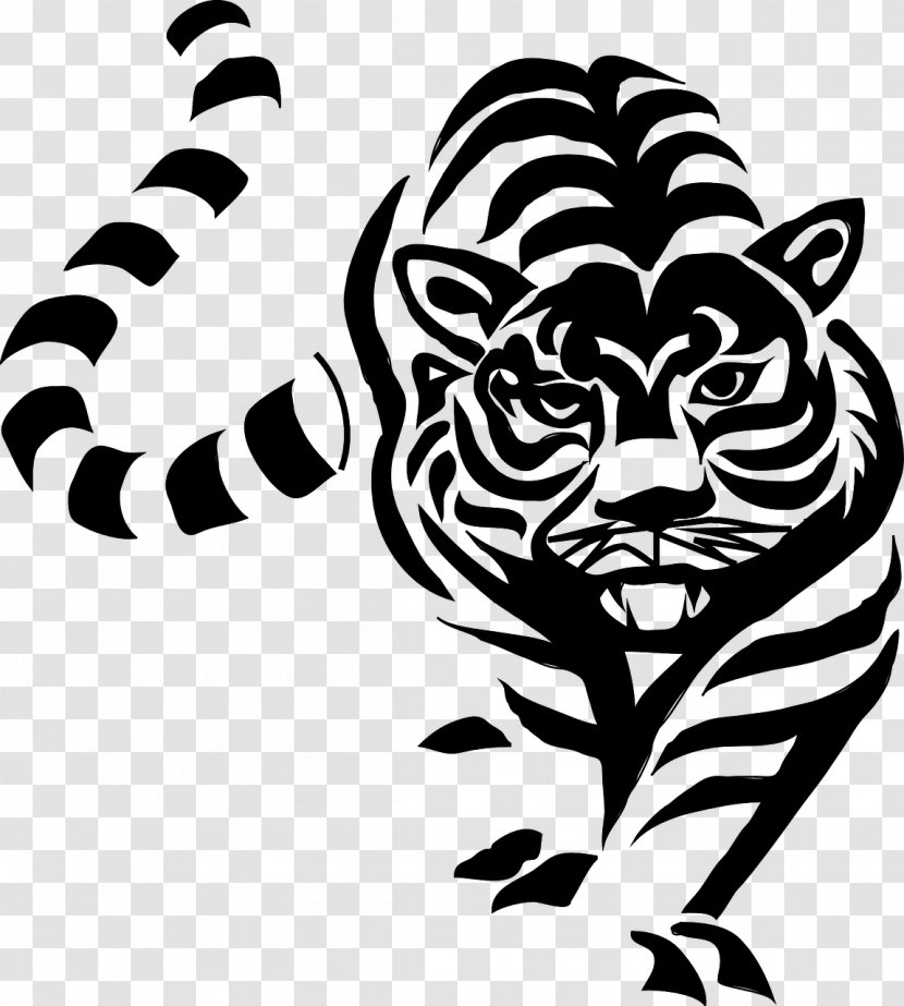 White Tiger Chinese Zodiac Black South China Clip Art - Symbol - Lions Head Transparent PNG