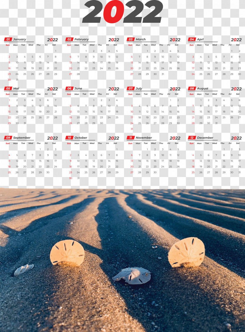 Printable Yearly Calendar 2022 2022 Calendar Template Transparent PNG