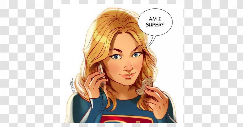 Blond Supergirl Drawing Kara Zor-El - Flower Transparent PNG