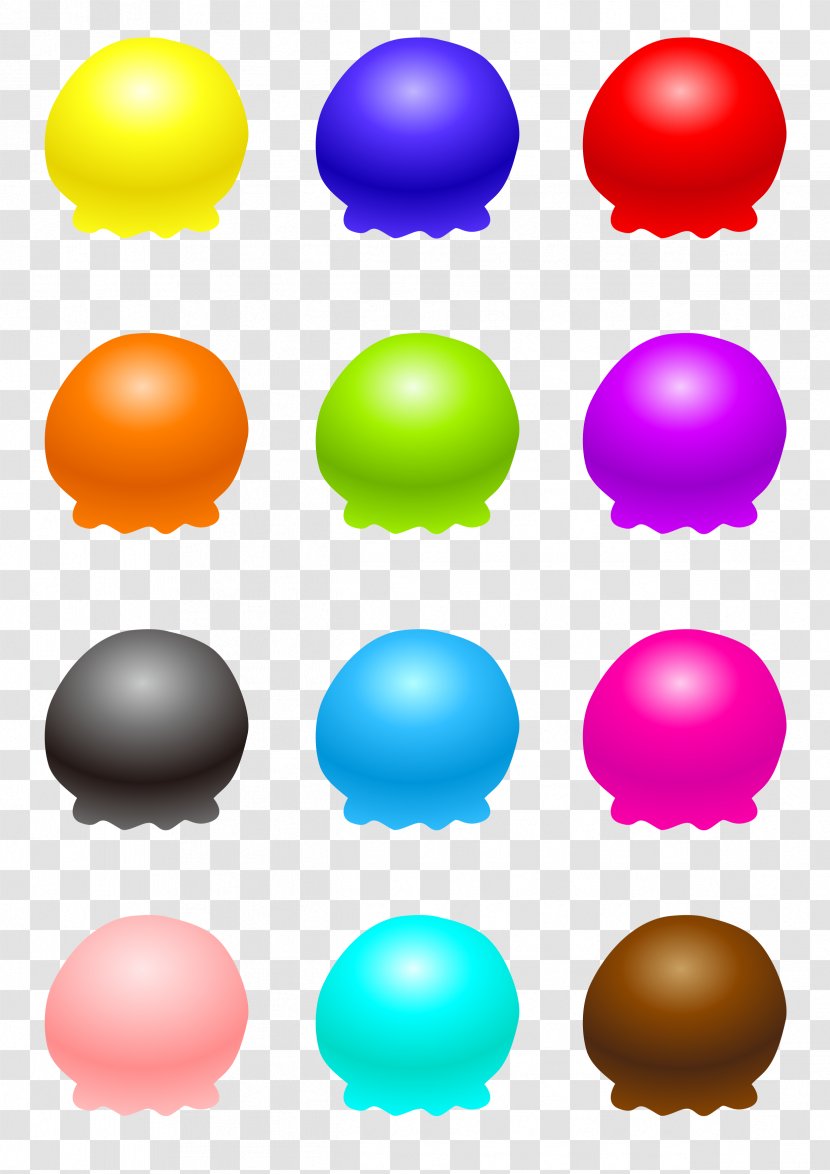 Ice Cream Color Clip Art - Four-ball Transparent PNG