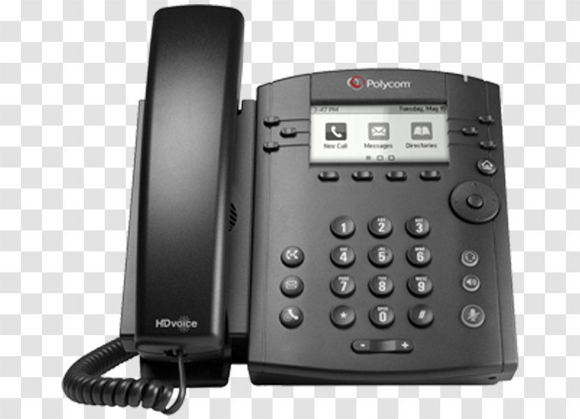 Polycom VVX 311 VoIP Phone Telephone Business - Voice Over Ip - Host Power Supply Transparent PNG