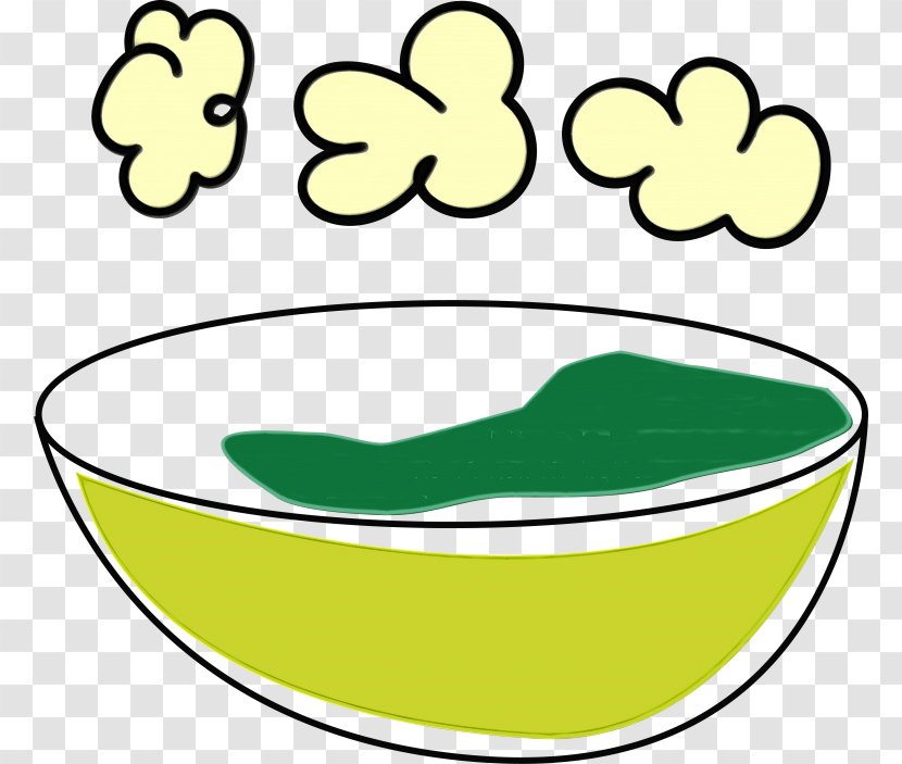 Green Leaf Watercolor - Flower - Mixing Bowl Yellow Transparent PNG
