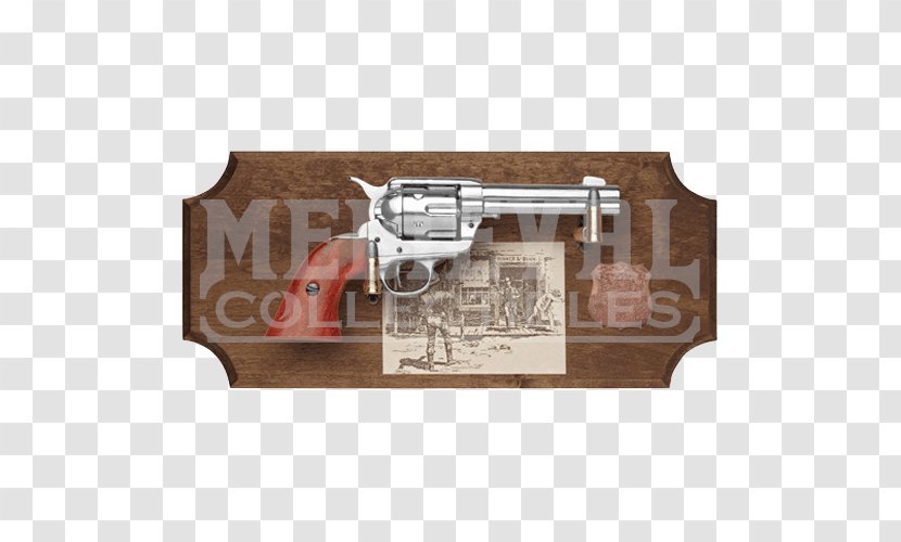 Wyatt Earp Revolver Gun Colt Single Action Army Pistol - Wood - Valentine's Day X Display Transparent PNG