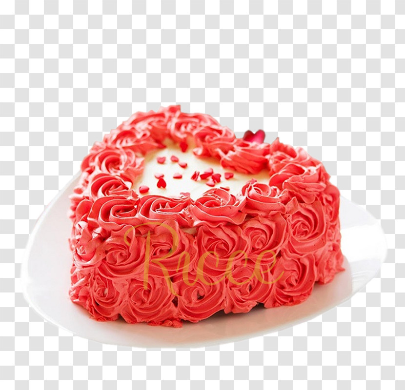 Red Pink Food Buttercream Icing Transparent PNG