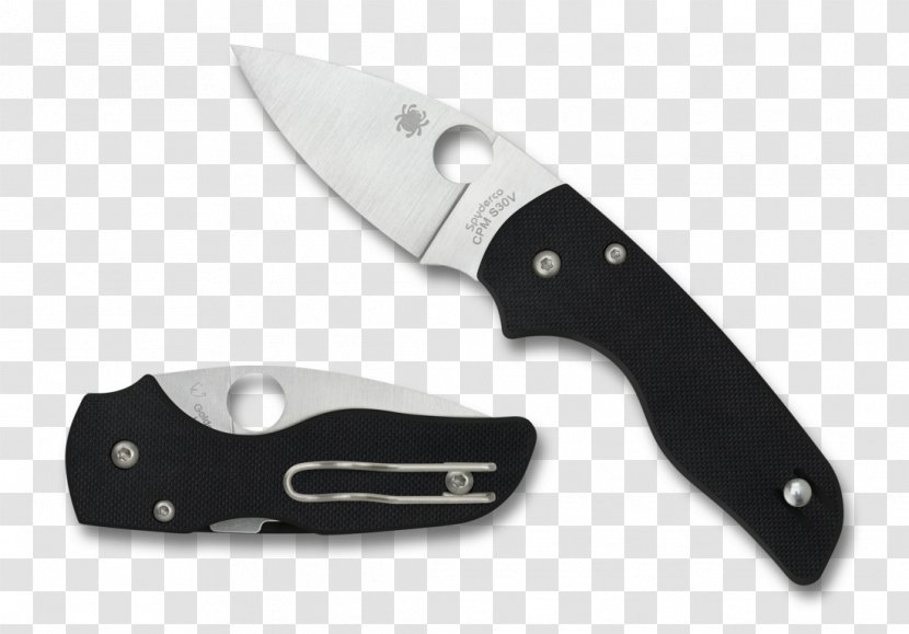 Pocketknife CPM S30V Steel Spyderco Everyday Carry - Survival Kit - Knife Transparent PNG