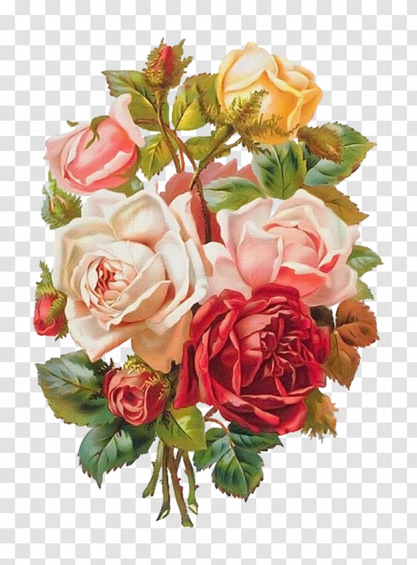 Victorian Era Flower Bouquet Porte-bouquet Rose Clip Art - Artificial - Vintage Transparent PNG