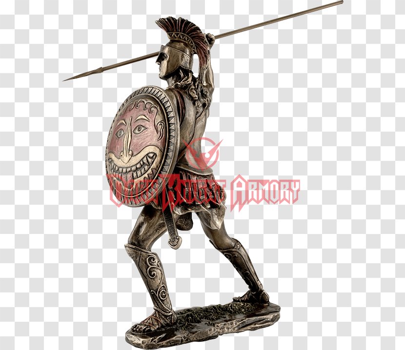 Hoplite Spartan Army Knight Spear Shield - Statue Transparent PNG