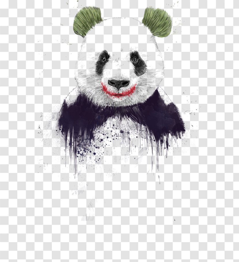 Joker Giant Panda Batman T-shirt Art - Museum Transparent PNG